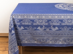 03с34 ЯК Скатерть 178*320 "Ханука" цв.синий