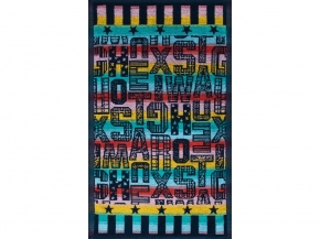 6с104.411ж1 Letters (т.радужка) Полотенце махровое 67х40см