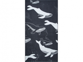 6с102.413ж1 Киты(антрацит) Полотенце махровое 81х160см