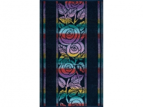 6с104.411ж1 Тропикана (темно-синяя радужка) Полотенце махровое 67х40см