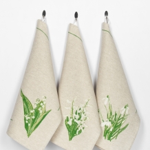 24С112-ШР/рп/фкор Комплект полотенец из 3 шт 46*60 "Цветы-3" цв. 1 рис. 24