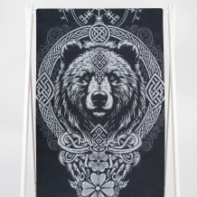 6с102.411ж1 Тотем МЕДВЕДЬ(антрацит) Полотенце махровое 67х150см