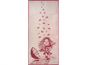 6с102.411ж1 Майский дождь (бордо) Полотенце махровое 67х150см