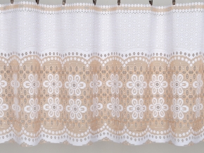 0.50м Д246А/50 ПОЛОТНО ГАРДИННОЕ бежевый с белым