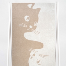 6с102.511ж2 Инь-ян-коты(лен3) Полотенце махровое 67х150см