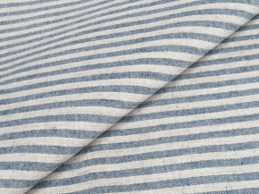 Ткань полульняная арт. ЛСП(0,5*0,5)_70/30_220/120_П_02 полоска синяя (0,5*0,5), 220см