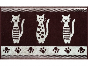 6с104.411ж1 Коты (шоколад) Полотенце махровое 67х40см