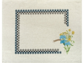 24С112-ШР/р.п./фкор Комплект полотенец из 3 шт 46*60 "Букеты-3" цв. 1 рис. 376 ПЕРЕСОРТ