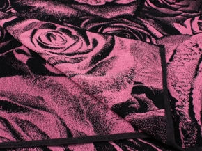 6с101.411ж1 Розы крупные Простыня махровая 208х150см