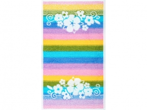 6с104.411ж1 Алеся (белая радужка) Полотенце махровое 67х40см