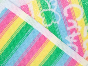 6с104.411ж1 Счастье есть(св.радужка) Полотенце махровое 67х40см