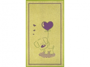 6с103.412ж1 Щенок и шарик(3-сирень4) Полотенце махровое 50х90см