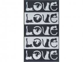6с103.412ж1 LOVE-кот(антрацит) Полотенце махровое 50х90см