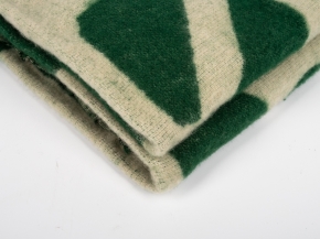 Одеяло п/шерсть 30% 190*200  "Витраж" пл 420 зеленый (Россия)