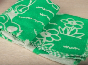 Одеяло п/шерсть 30% 100*140 "Жаккард" пл 420 цв зеленый