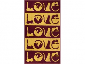 6с103.412ж1 LOVE-кот(кр.дерево1) Полотенце махровое 50х90см
