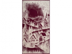 6с102.413ж1 Снежный пейзаж(кр.дерево1) Полотенце махровое 81х160см