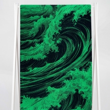 6с102.413ж1 Цунами (темно-синий7) Полотенце махровое 81х160см