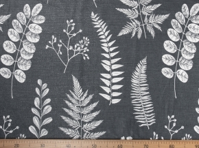 Ткань бельевая 17с-3ЯК п/л набивной лен 30, хл.70, пл.145,г рис. Папоротник, 220см