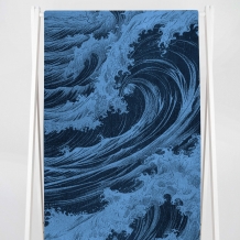 6с102.413ж1 Цунами (темно-синий6) Полотенце махровое 81х160см