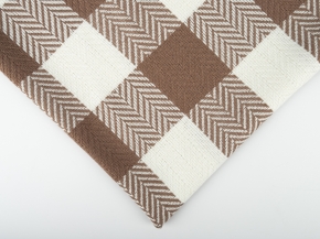 26СП193С-ДЯ Плед п/ш декоративный в/рул 150*220 "Клеточка" цв.кор с бел (1-3)