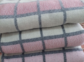 Одеяло п/шерсть 50% ОПШ-1 100*140 клетка цветной микс