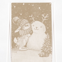 6с102.511ж2 Зимняя забава(лен3) Полотенце махровое 67х150см