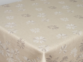 24С61-ШР 140*255 Скатерть "Лепестки" цв. 1 рис. 240 беж