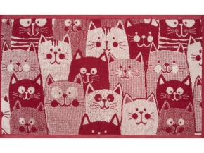 6с104.411ж1 Мир котов (бордо) Полотенце махровое 67х40см