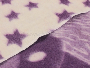 Одеяло п/шерсть 70% 100*140 жаккард  цв. фиолет.