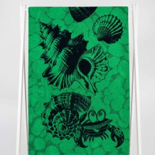 6с102.413ж1 На берегу (темно-синий7) Полотенце махровое 81х160см