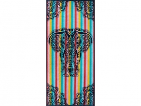 6с102.411ж1 Этно-слон (т.радужка) Полотенце махровое 67х150см