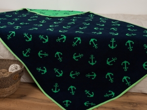 5с081.400.1 Якоря (темно-синий7) Плед 103х160 см