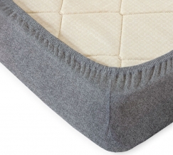 2984/0-БЧ Простыня на резинке 200*90*25 рис. 457989 цв. серый