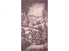 6с102.413ж1 Снежный пейзаж(т.с.мальв1) Полотенце махровое 81х160см