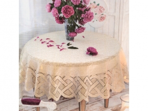 Д196Ка СКАТЕРТЬ ДЕКОРАТИВНАЯ 2965  бежевый 2.40 м*2.25 м рис. Д196Ка