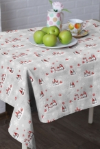 Рогожка набивная рис. 10426/1 Лесные гномы, 150см