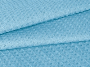 15с169/150 Вафельное полотно гл/кр крупная клетка 7*7 вес-230г/м2 голубой 0243, ширина 150см