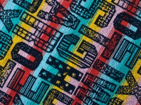 6с104.411ж1 Letters (т.радужка) Полотенце махровое 67х40см