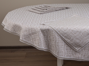 25С9-ШР/уп.кор. Комплект столовый D158 + 6 салф. 40*40 "Азалия" цв. 1 рис. 359