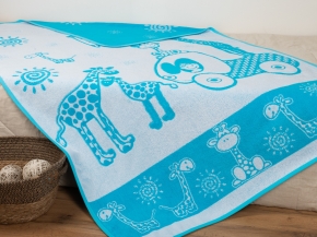 5с081.400.1 Жирафик (Бирюза10) Плед 103х160 см