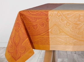 0с23-ЯК   Скатерть  178*320  "Кашемирский огурец"  цв.песочный