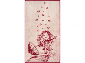 6с103.412ж1 Майский дождь(бордо) Полотенце махровое 50х90см