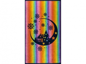 6с103.412ж1 Новогодняя ночь (темно-синяя радужка) Полотенце махровое 50х90см