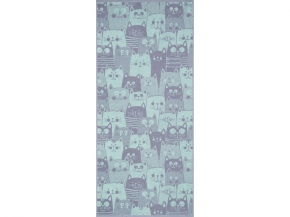 6с102.411ж1 Мир котов (серый светлый2) Полотенце махровое 67х150см