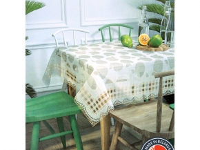 Д237Аб СКАТЕРТЬ ДЕКОРАТИВНАЯ 150  беж. с белым 1.50 м*1.30 м рис. Д237Аб