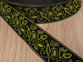 33мм. 4С508Ч-Г50 (рис.3157) ЛЕНТА ОТДЕЛОЧНАЯ черный с желтым 33мм (рул.50м)