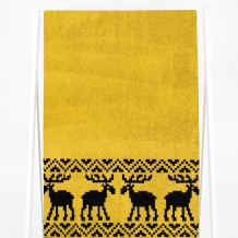 6с102.411ж1 Оленики(т.желтый) Полотенце махровое 67х150см