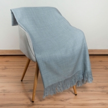 25СП196С-ДЯ Плед п/ш декоративный в/рул 160*220 "Гладь" цв. серо-голубой (7-3)