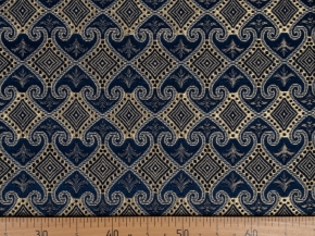 Гобелен с люрексом рис  PS-002-2 blue D, 150см